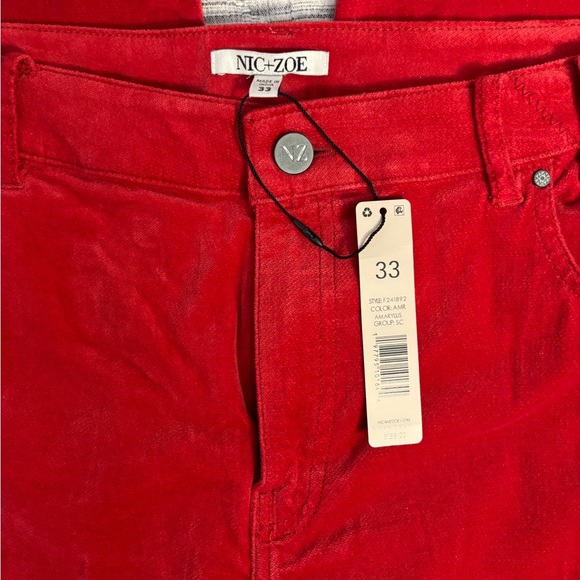 Nic+Zoe Velvet Straight Ankle Pants Sz 33 NWT | Women Velvet Straight Leg Pants- - Picture 3 of 10